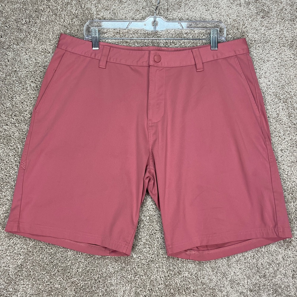 Rhone Mens 36 Everday Commuter Shorts Performance Casual Activewear Salmon‎ Pink